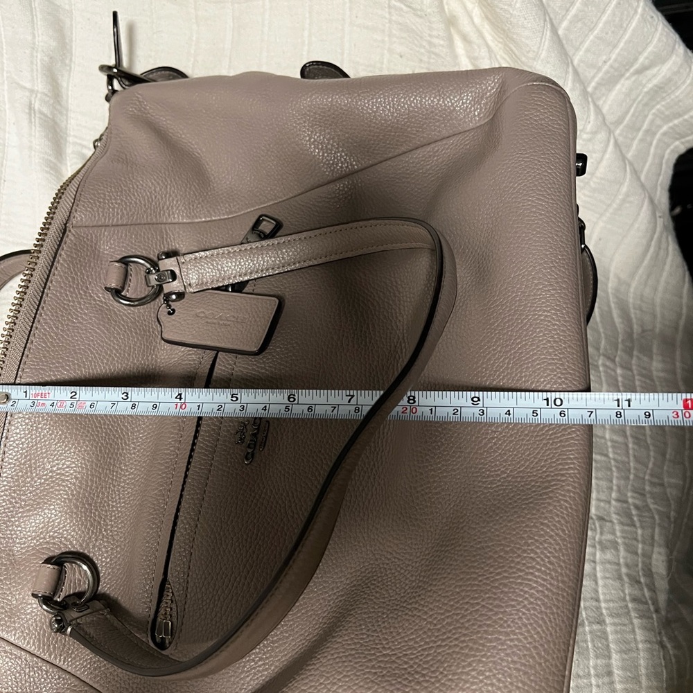 Coach Taupe Leather Satchel - Picture 6 of 6